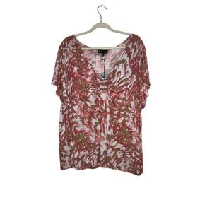 ☀️NWT Valerie Bertinelli abstract print t-shirt size 3X